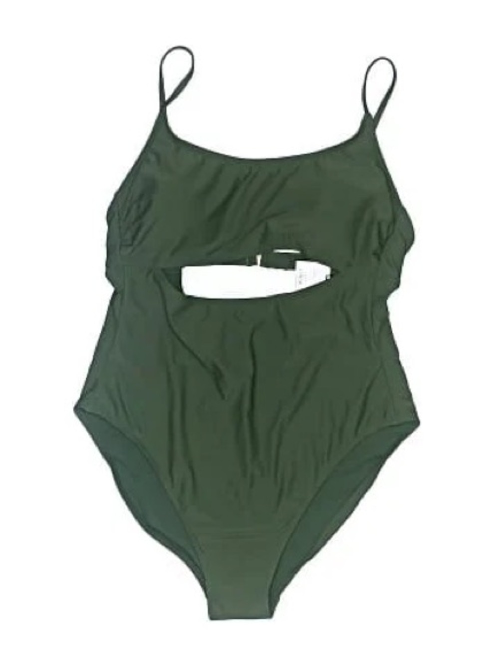 Shade & Shore Olive Cutout One-Piece Swimsuit